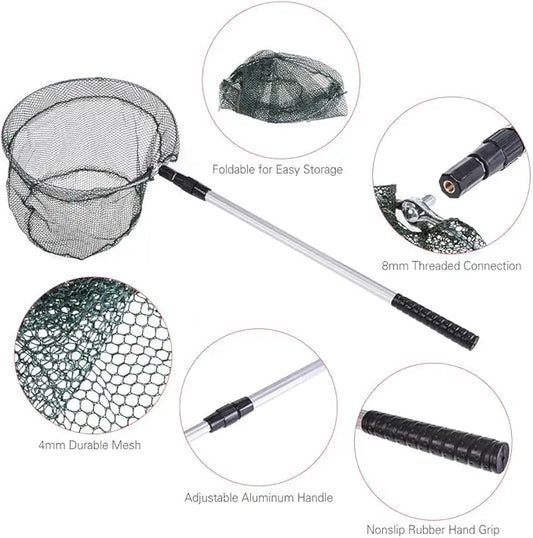 Fishing Net and Rod Set 1.5m/1.7m/2.1m Scalable