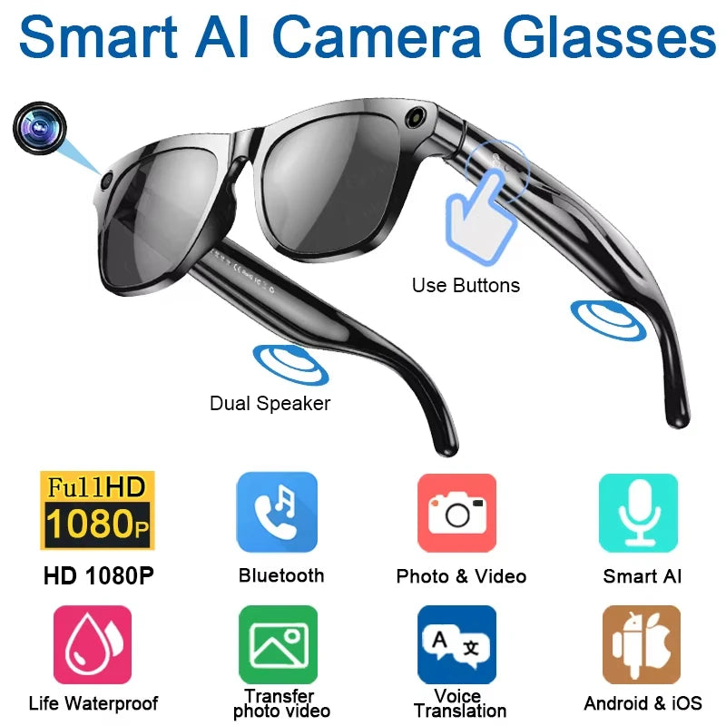 XIAOMI 4K HD AI Smart Glasses Chat 260Mah Battery
