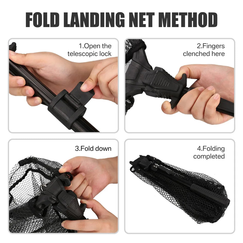 190cm 92cm 55cm Telescopic Landing Net Folding Fishing Pole