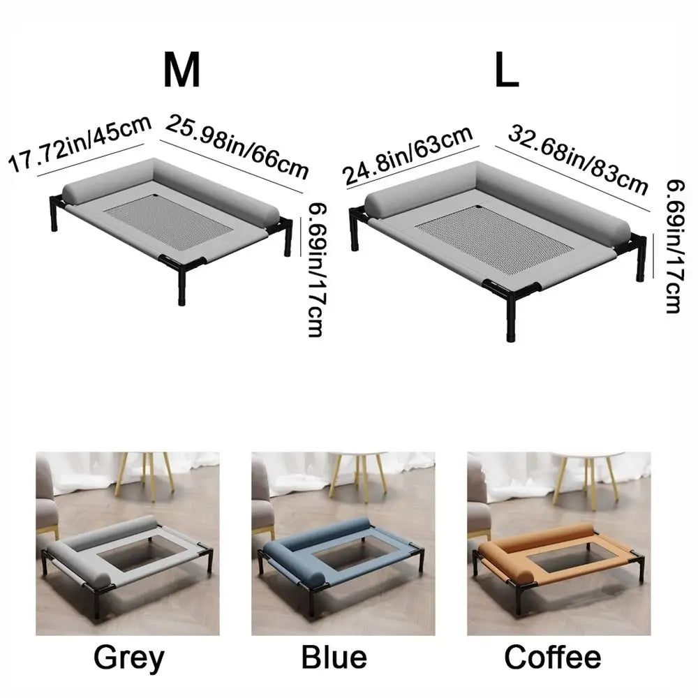Washable Mesh Elevated Dog Beds Removable Breathable