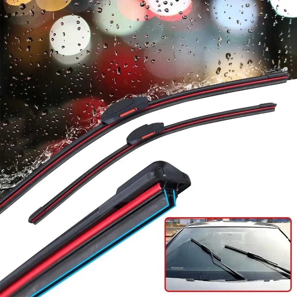 Universele autoruitenwisserbladen met dubbele laag zacht rubber,