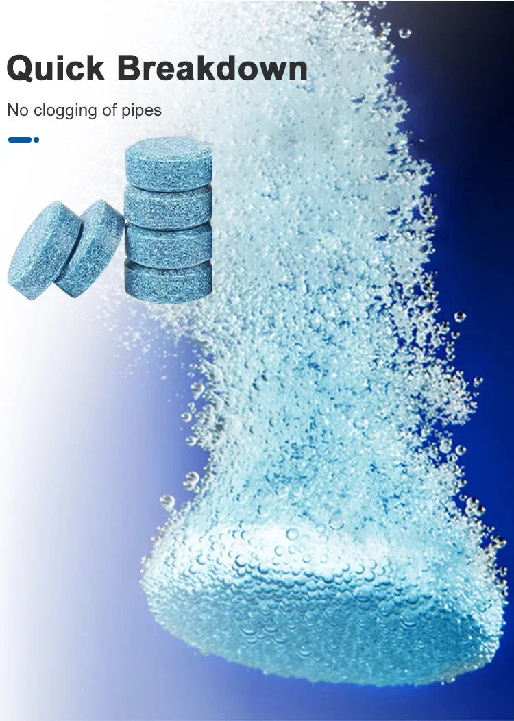 Geconcentreerde tabletten voor ruitenwisservloeistof voor auto's,