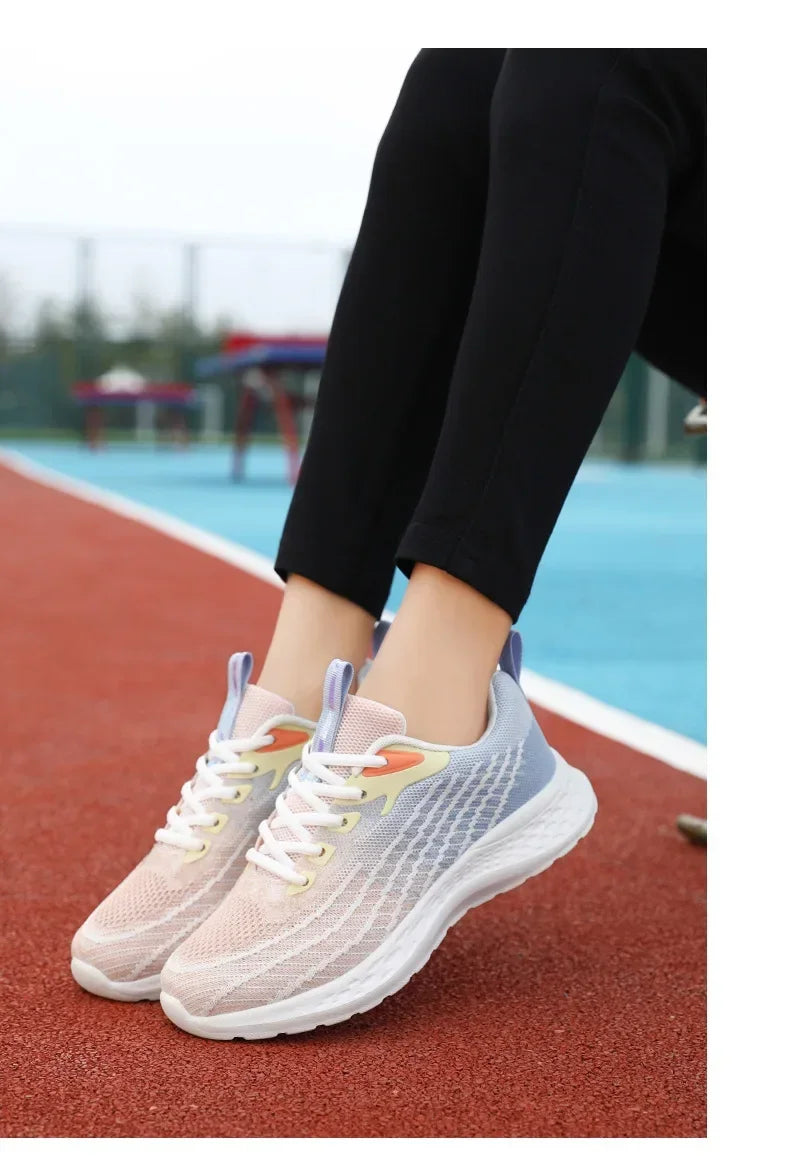 Women's Sports Shoes Spring 2025 New Knitted Casual Fashionable