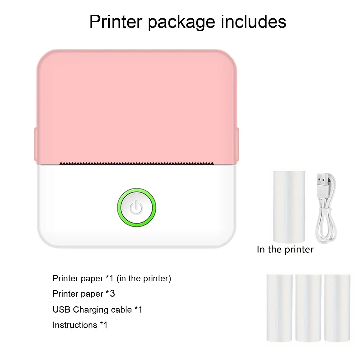 Mini Printer, Inkless Sticker Maker,