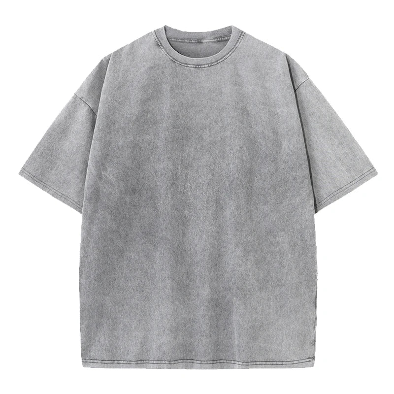 Men's Washed Vintage T-Shirts Street Hip Hop Retro Punk