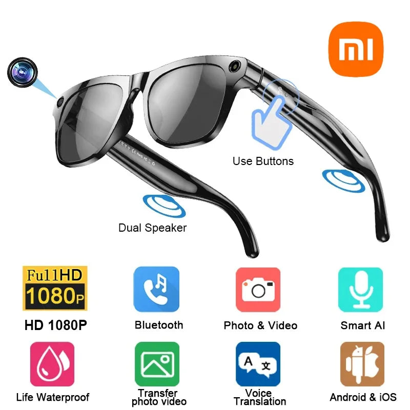 XIAOMI Smart Glasses AI Camera HD Wearable Mini Camera Bluetooth