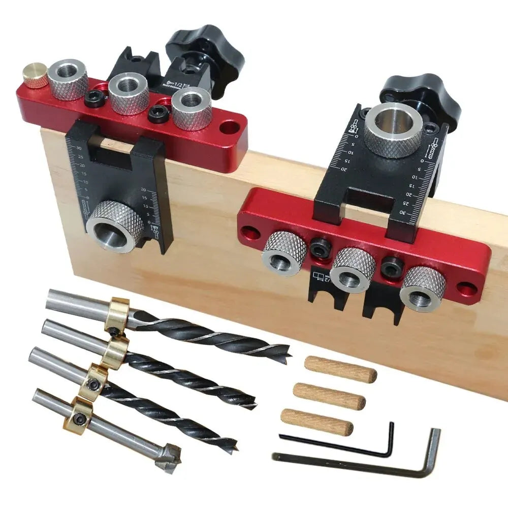 Woodworking 3 In 1 Dowelling Jig Universal Dowel Cam Jig Wood Hole Drilling