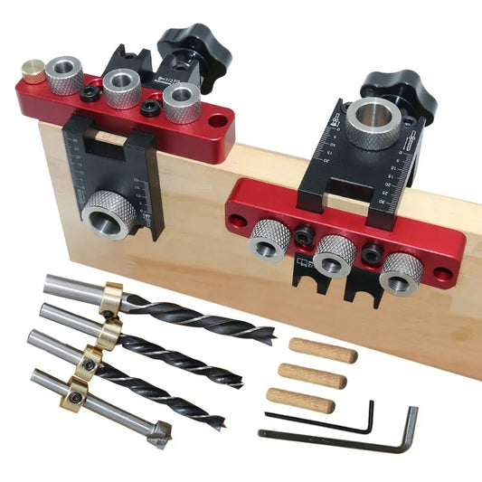 Woodworking 3 In 1 Dowelling Jig Universal Dowel Cam Jig Wood Hole Drilling