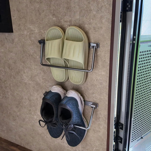 Wall Mounted Shoe Storage Rack Aluminum Shoe Holder for Entryway RV Camper