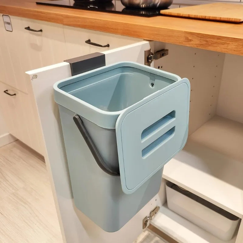 Space-Saving Quiet-Close Trash Can - 3/5L,