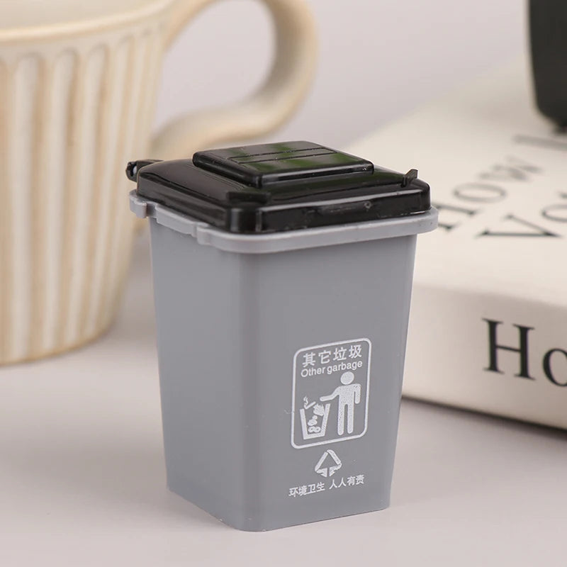 1:12 Dollhouse Mini Trash Can Garbage Truck Cans