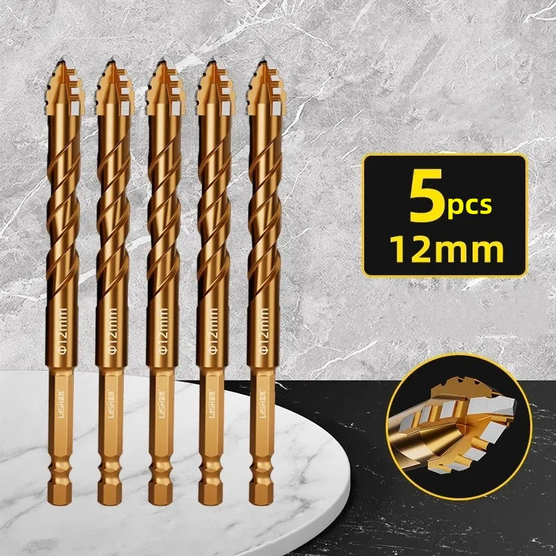 Upgraded four-edged sawtooth drill bit for tile drilling and concrete special electric drill ultra-high hardness drill bit