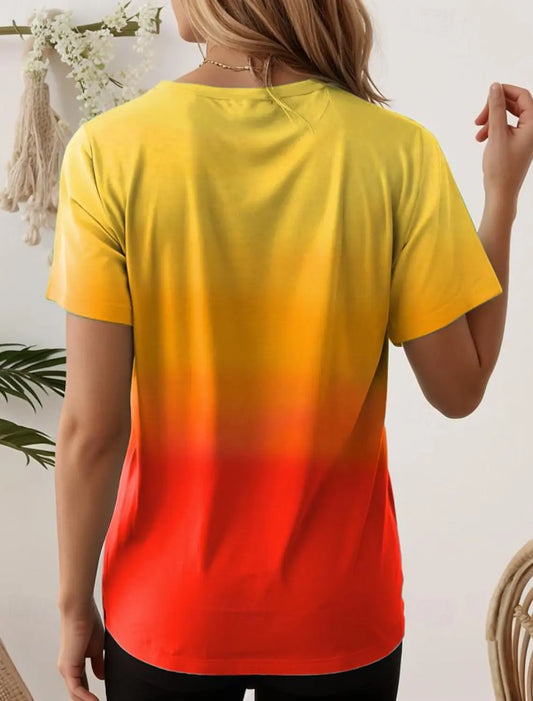Women's T-Shirts For Women 3d Gradient Print  Tees