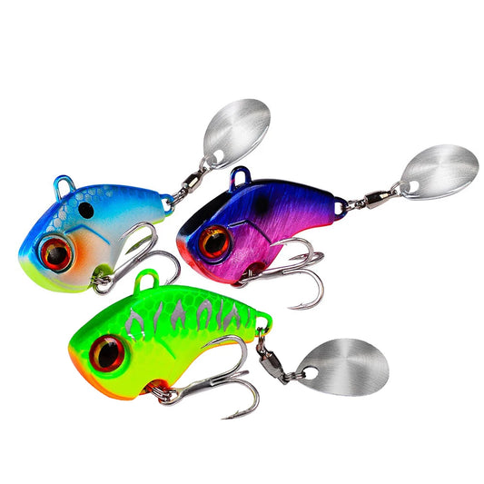 Fishing Lures Wobble Rotating Metal Vib Vibration