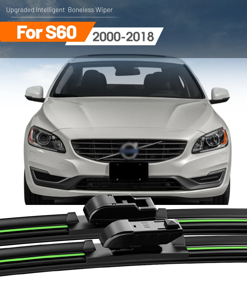 2 stuks voor Volvo S60 2000-2018 ruitenwisserbladen