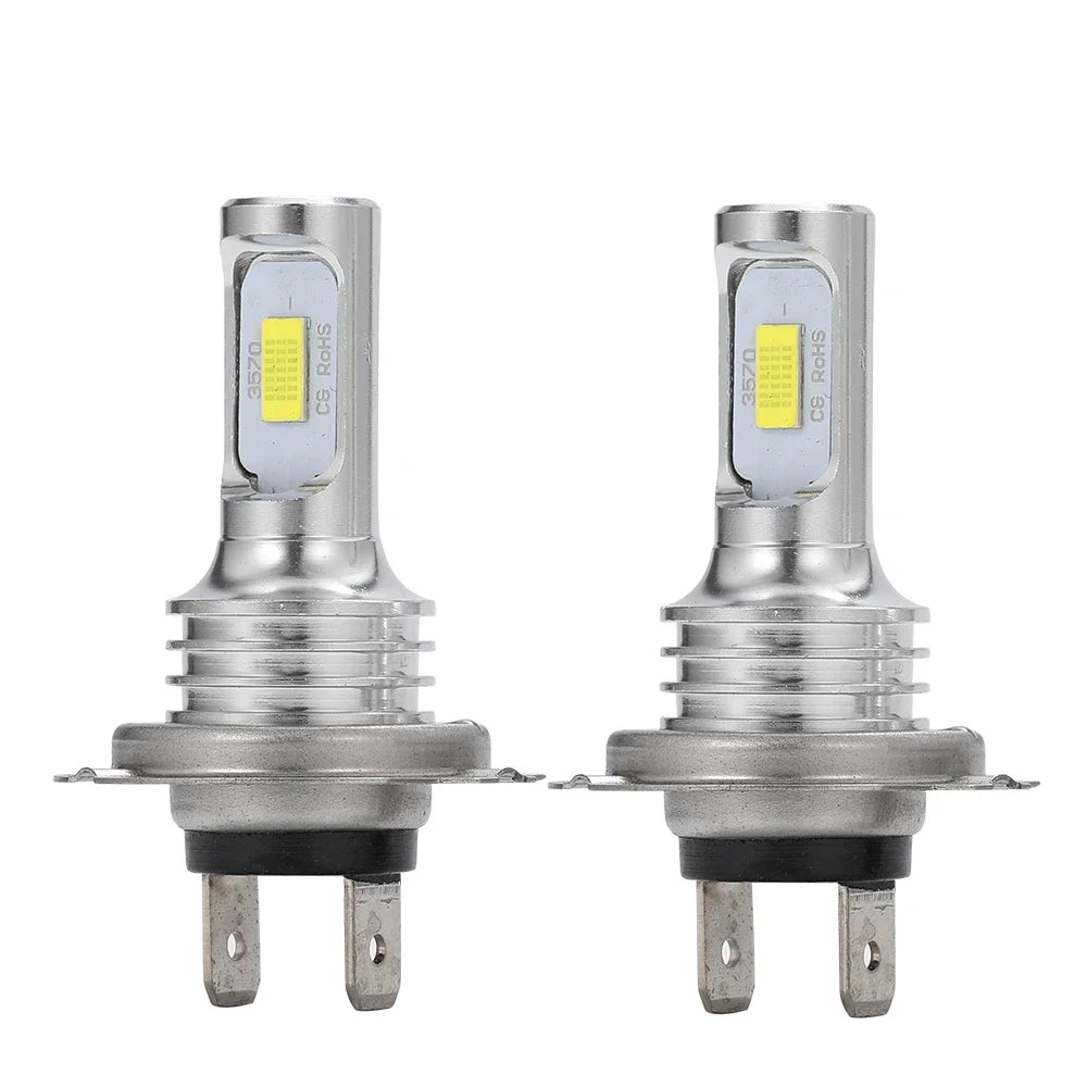 2Pcs H7 H4 Led Super Bright CSP Car Fog Light Bulbs