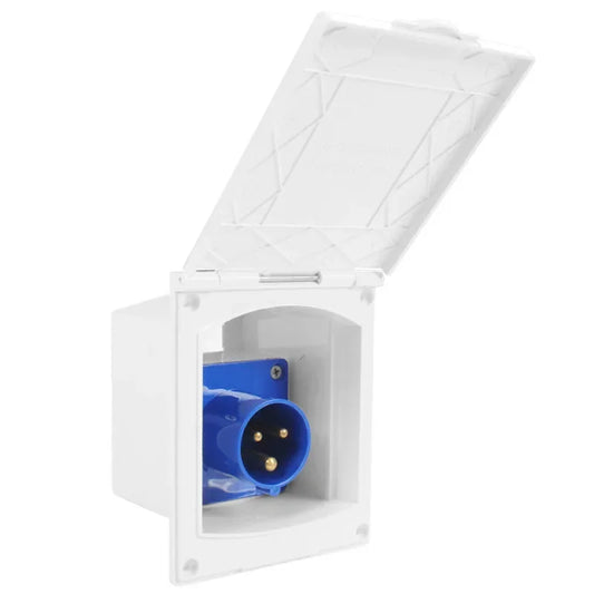 1Pc 220V-250V 16A RV External Electrical Socket With Cover