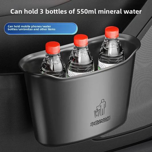 Car trash can, door hanging storage bucket, multi-functional front car umbrella
