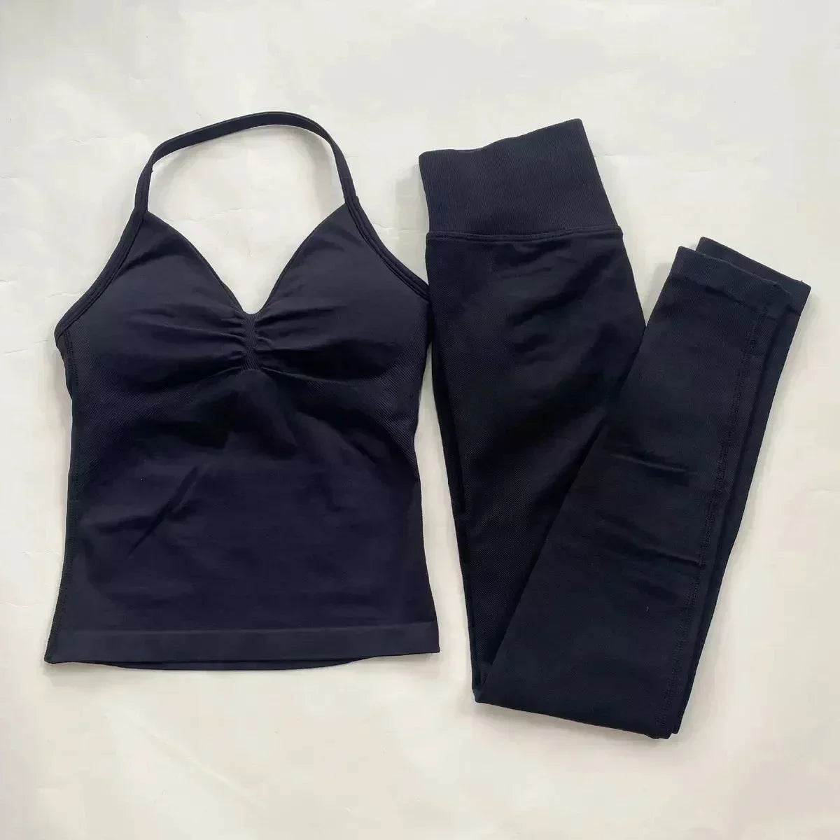 Fitness Girl Yoga Ladies 2-piece Set Long Neck Halter