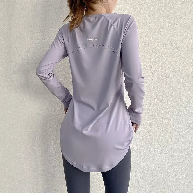 Yogakleding met lange mouwen voor dames  Sportkleding