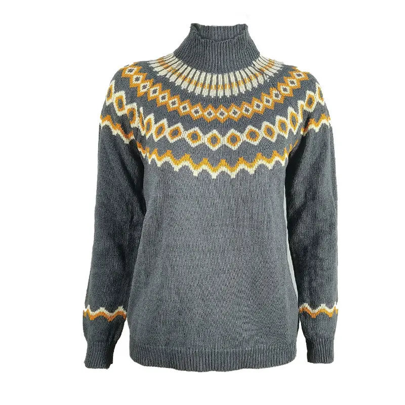 Sweater Women Turtleneck Pullover Long Sleeve Knitted Fashion Soft