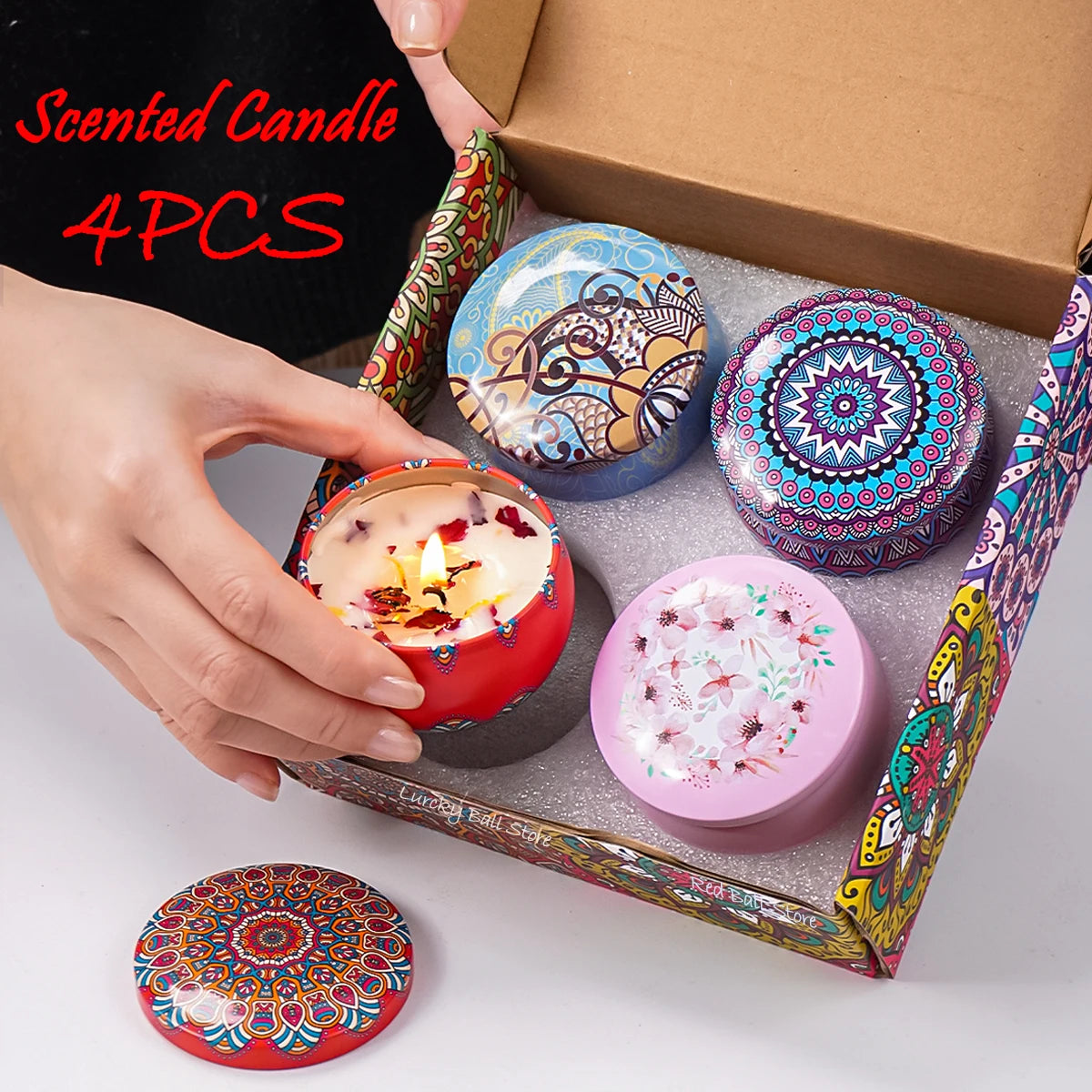 4Pcs/Box Scented Candle Set Gift Islamic