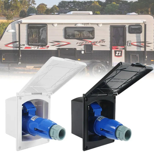 1Pc 220V-250V 16A RV External Electrical Socket With Cover