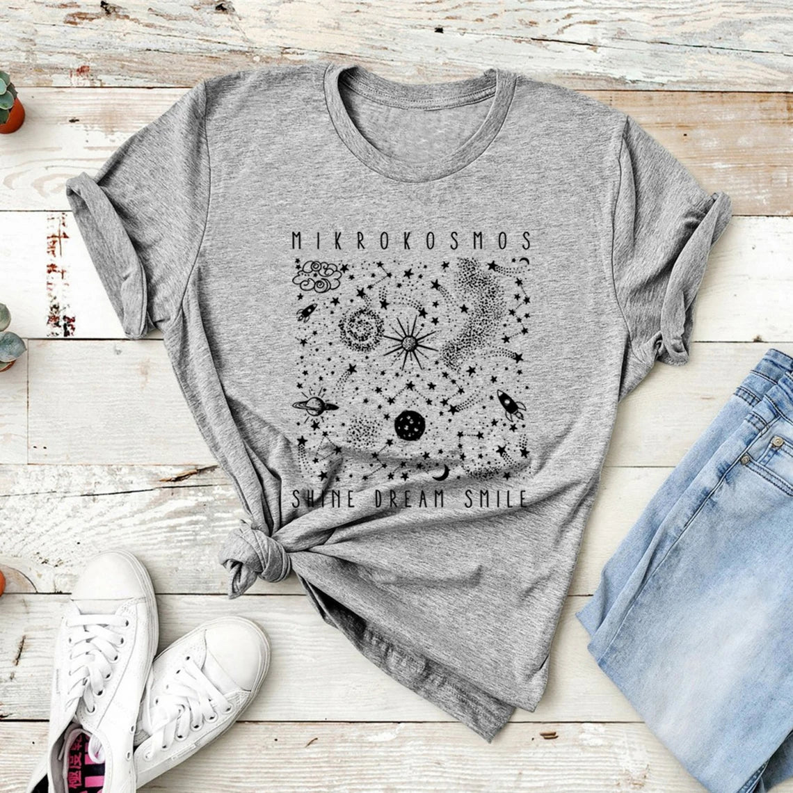 Mikrokosmos Graphic T Shirts Shine Dream Smile Tee Twinkling
