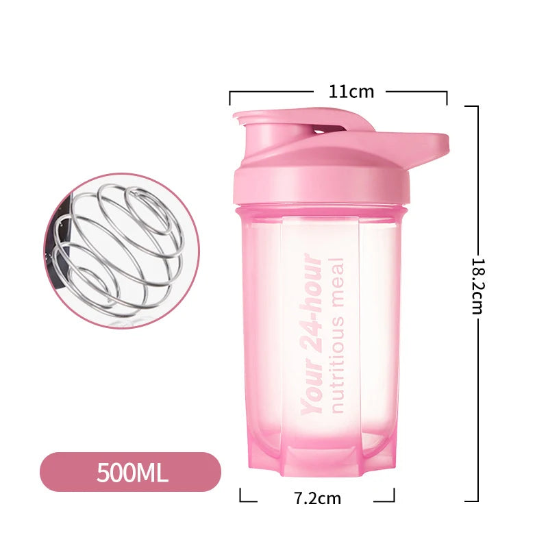 Sport Shaker Bottle 500ML Whey Protein Powder