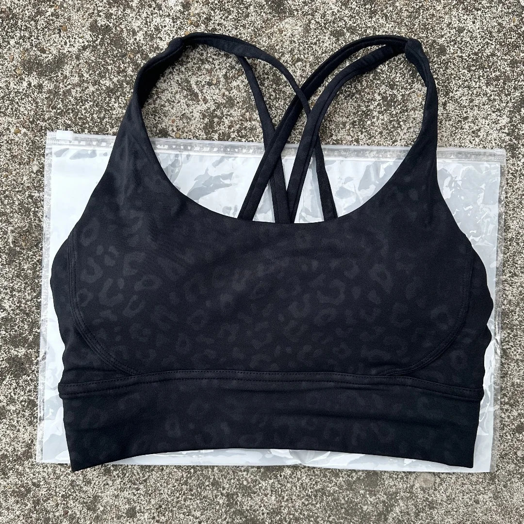 Solid Color Women Cross Back Fitness Underwear Soft Fitness
