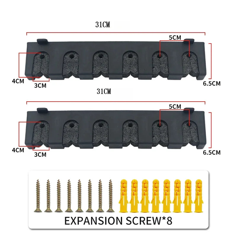 1Pcs Fishing Rod Storage Rack 6 Holes Wall-mounted