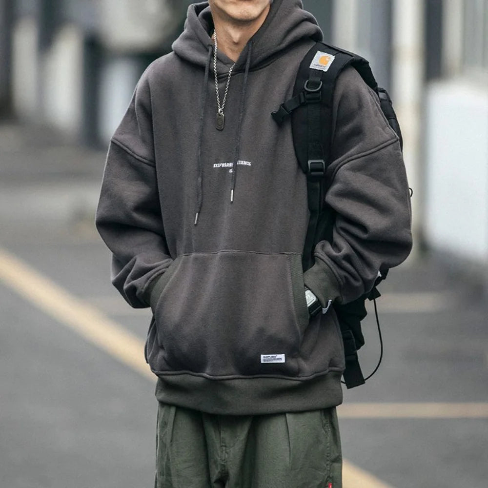 Slouchy hooded sweaters for men in winter American knitwear