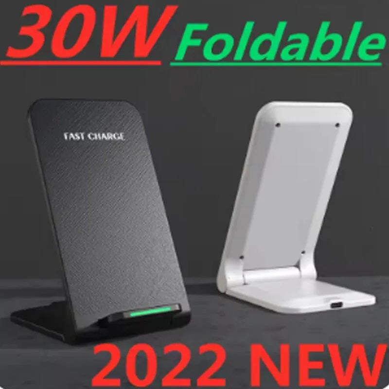 30w Fast Foldable Wireless Charger for Honor 100 Pro Xiaomi