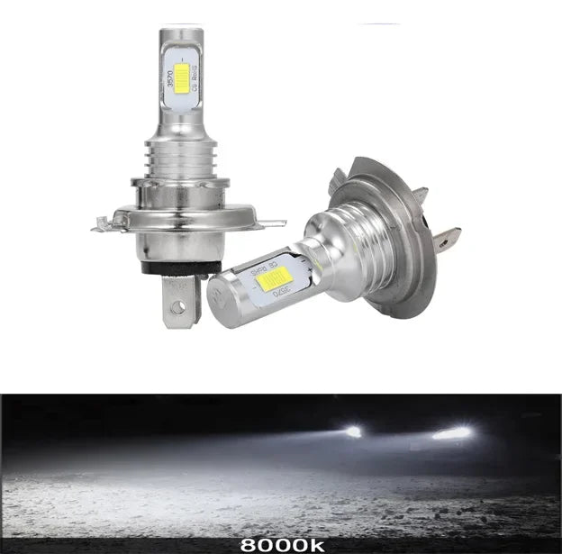 2Pcs H7 H4 Led Super Bright CSP Car Fog Light Bulbs