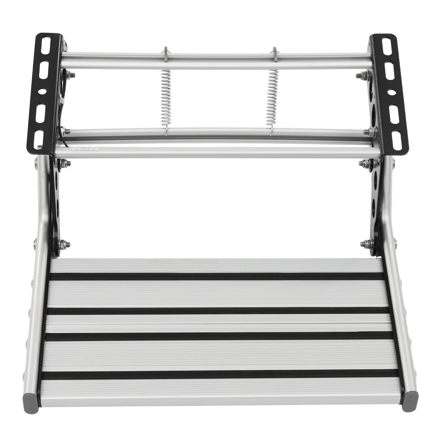 Foldable RV Step Non-slip Manual RV Step with LED Light RV Camper Step Aluminum Alloy Single-Tier Folding Rv Step
