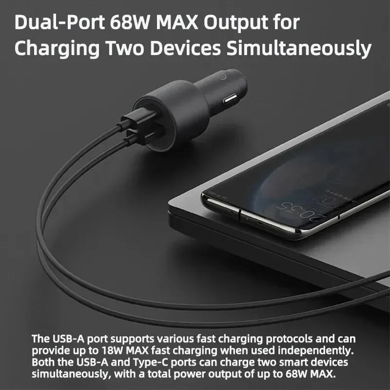 Original Xiaomi Mijia 100W Car Charger Dual USB