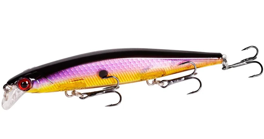Fishing Lures 11cm 12.5g Sinking Minnow Wobblers Plastic Artificial Baits With 3 Hook For Bass Pike Carp Swimbait Fishing Tackle