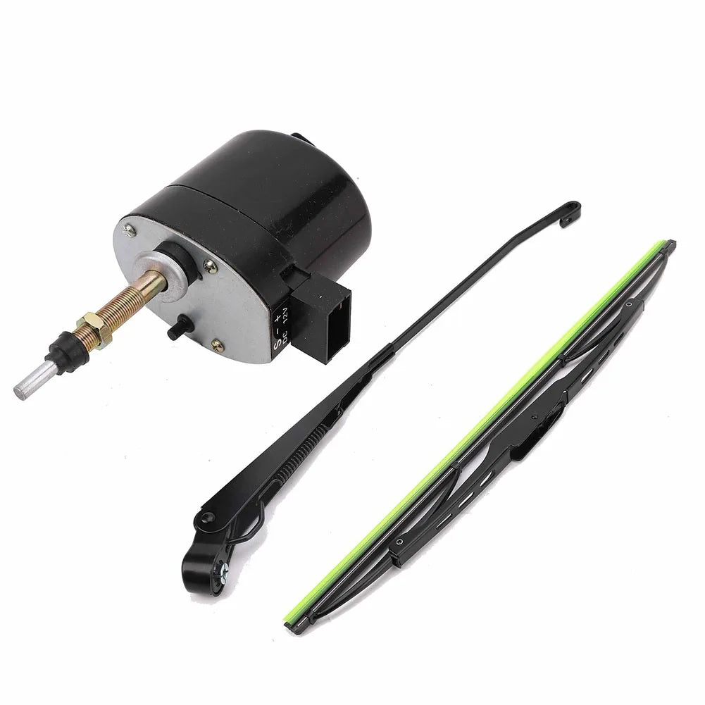 1 set 12V WindsHield ruitenwissermotor 105° blad voor tractor, boot, camper, auto-accessoires