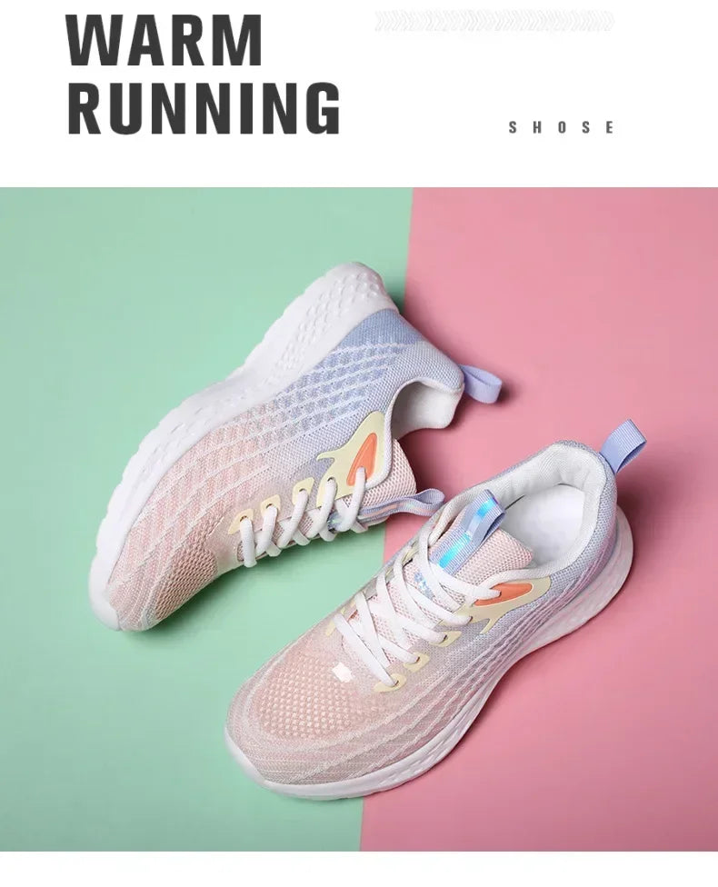 Women's Sports Shoes Spring 2025 New Knitted Casual Fashionable