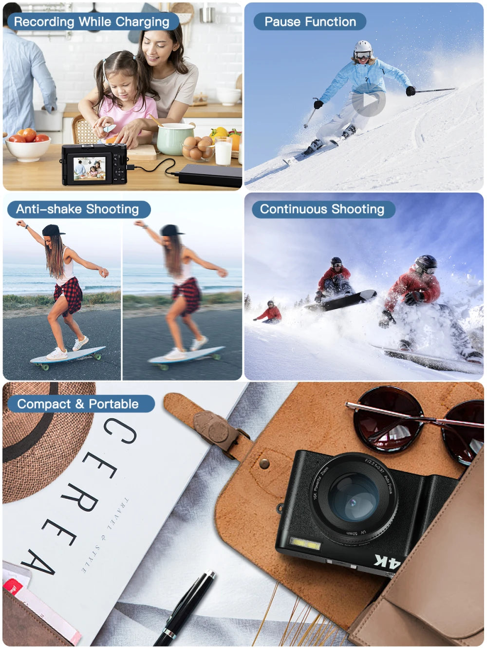 4K Digital Camera for Photography
