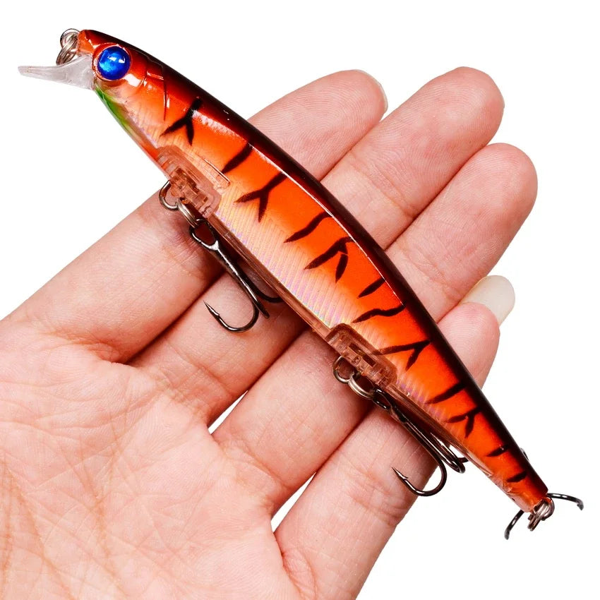 Fishing Lures 11cm 12.5g Sinking Minnow Wobblers Plastic Artificial Baits With 3 Hook For Bass Pike Carp Swimbait Fishing Tackle