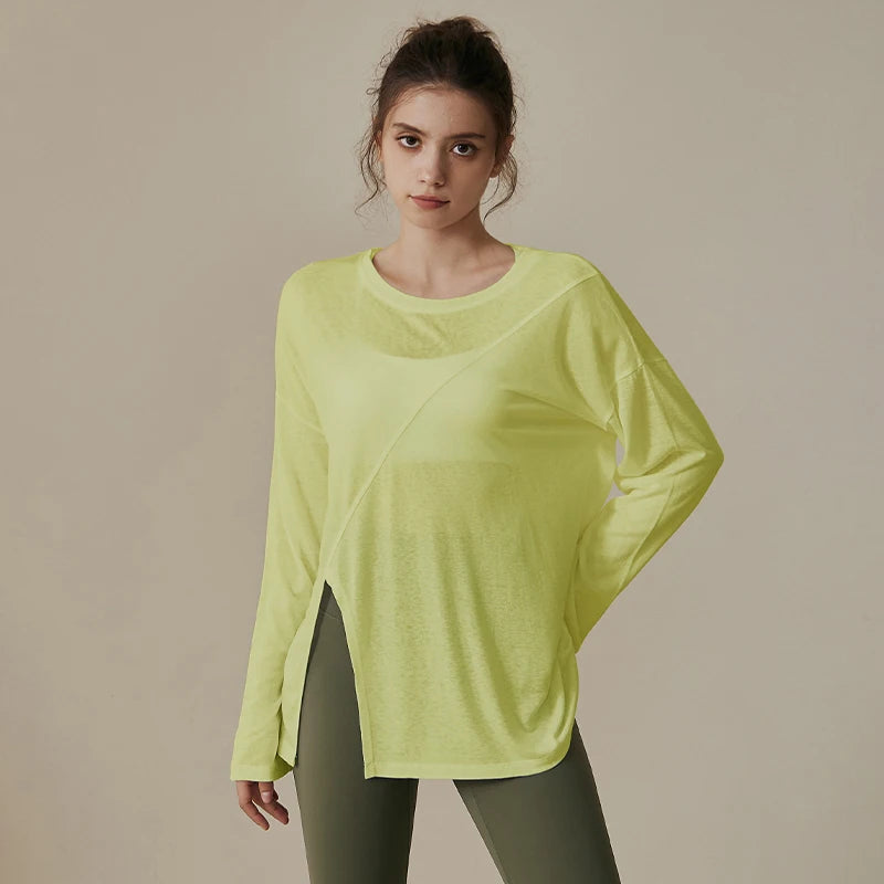 Yoga Clothing Women's Running Sports Loose Blouse