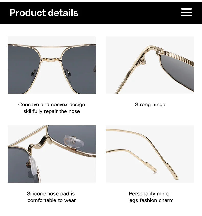 Women's Sunglasses 2025 Luxury Metal Trendy Glasses