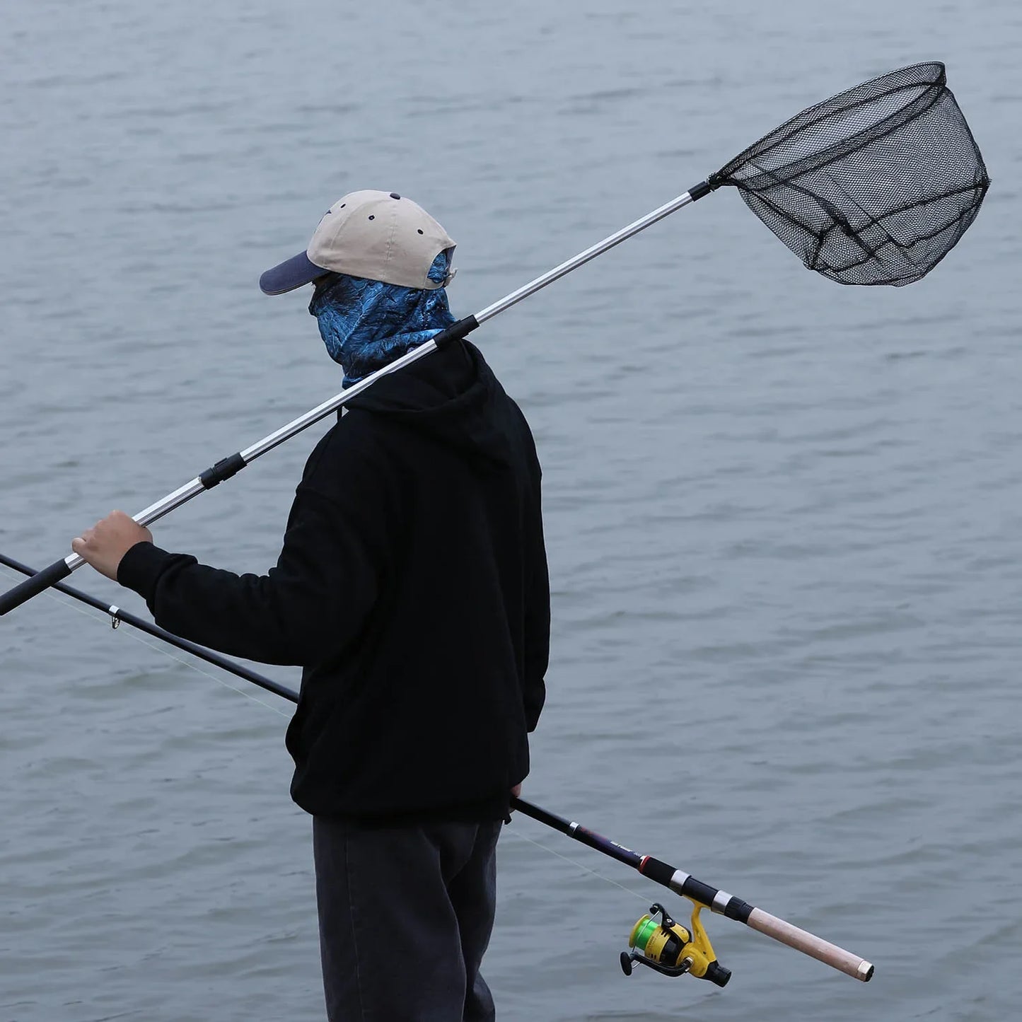 Fishing Net and Rod Set 1.5m/1.7m/2.1m Scalable