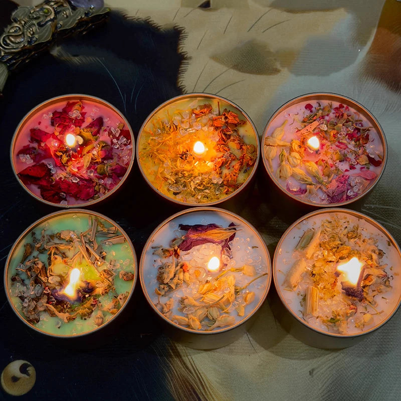 Crystal scented candles, high-end iron cans,