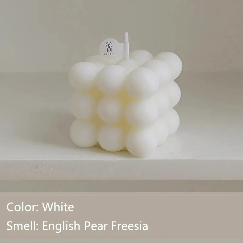 Ins Bubble Cube Shaped Candle Handmade