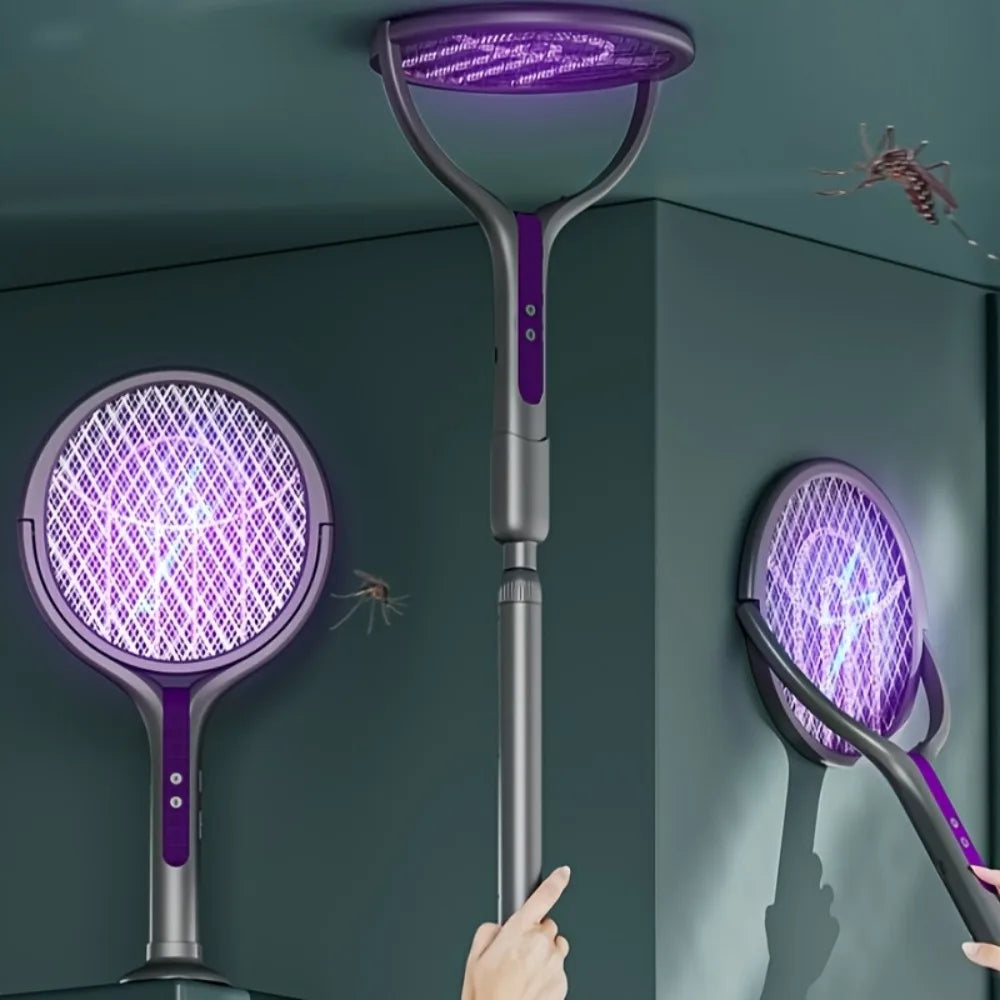 USB Rechargeable 2 in 1 Extendable Mosquito Swatter
