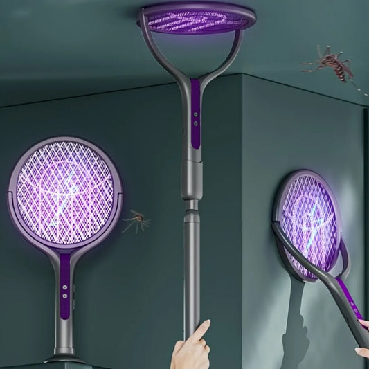 USB Rechargeable 2 in 1 Extendable Mosquito Swatter