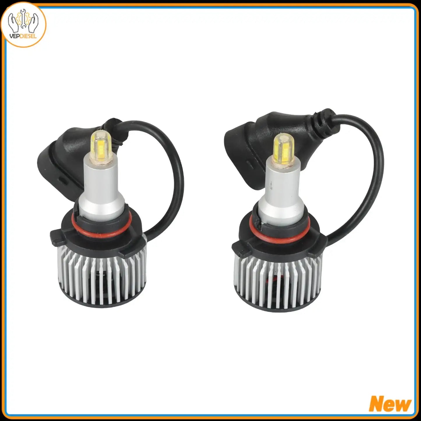 2pcs 6-Side 360° 9005/HB3 LED Headlight Kit Bulbs
