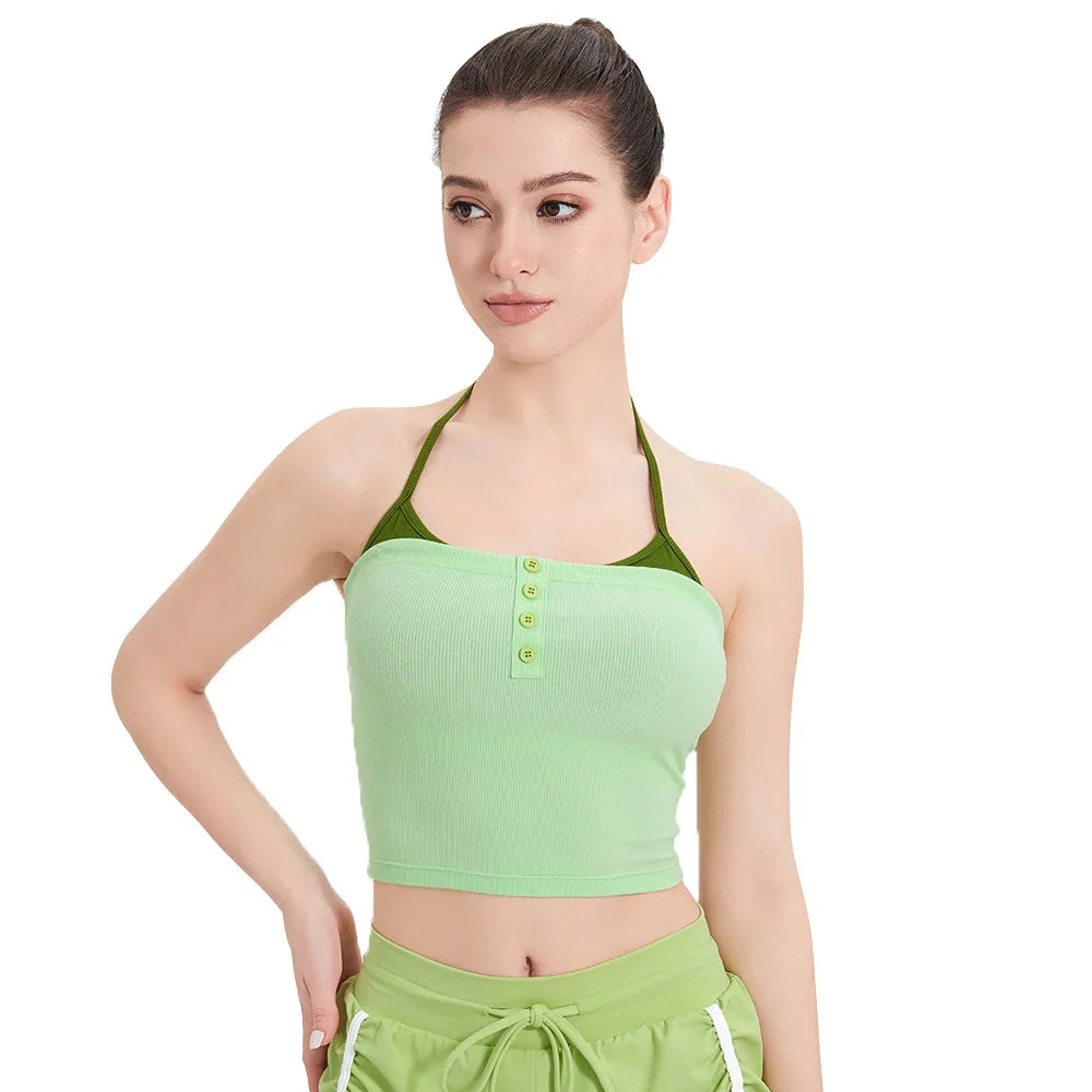 Sports Vest for Women with Chest Cushion,